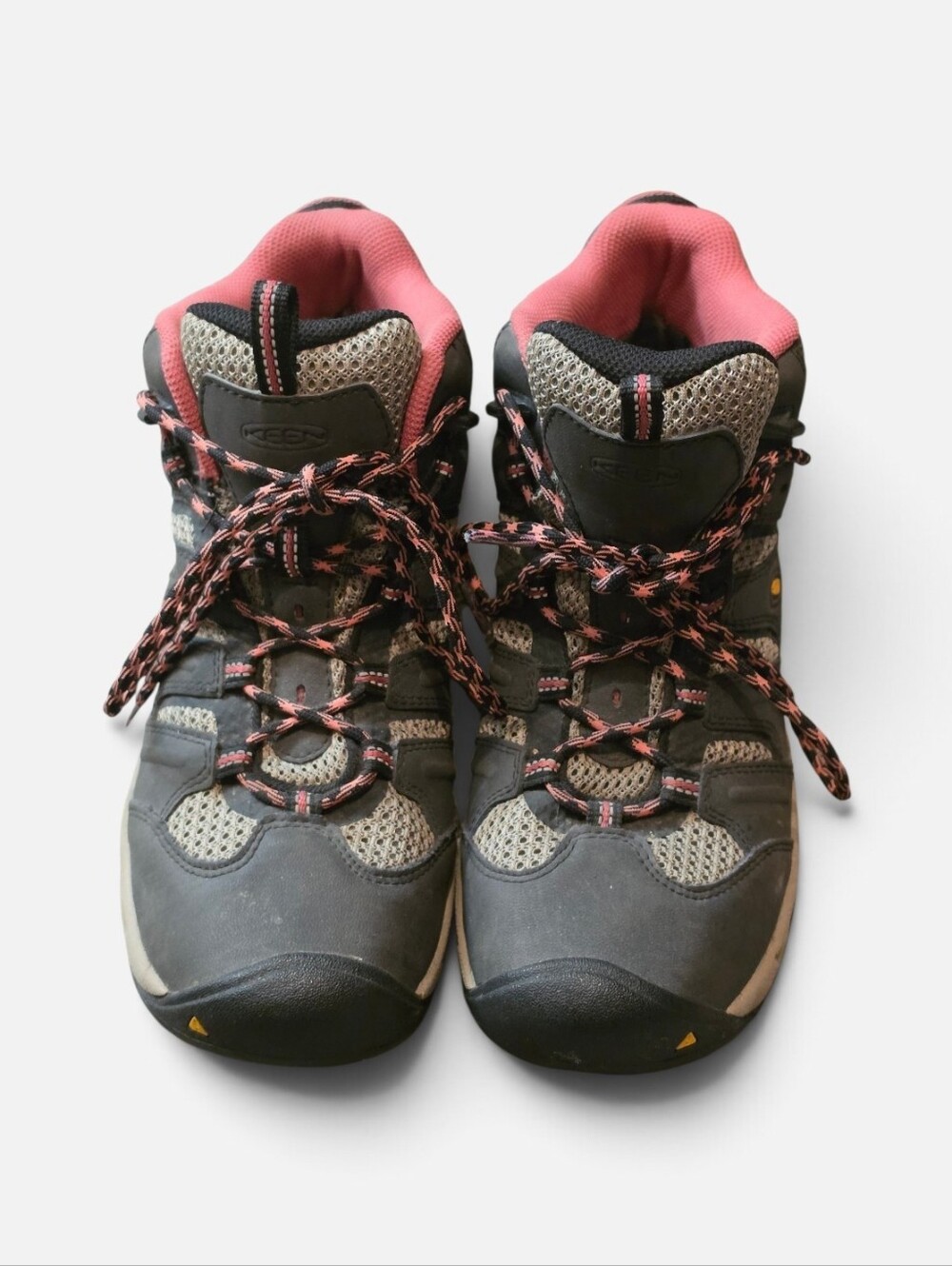 KEEN Barista Mid Waterproof Hiking Boots Women's US 7.5 Gray Pink